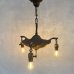 画像11: VINTAGE ANTIQUE LIGHT ヴィンテージ アンティーク シャンデリア パンライト 吊り下げライト  天井照明 / 3灯 ライト ペンダントランプ GE 真鍮 店舗什器 E26 アメリカ USA (11)