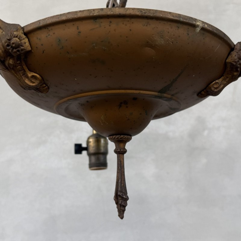画像5: VINTAGE ANTIQUE LIGHT ヴィンテージ アンティーク シャンデリア パンライト 吊り下げライト  天井照明 / 3灯 ライト ペンダントランプ GE 真鍮 店舗什器 E26 アメリカ USA