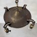 画像2: VINTAGE ANTIQUE LIGHT  ヴィンテージ アンティーク シャンデリア パンライト 吊り下げライト シーリングランプ 天井照明 / 4灯 ライト ペンダントライト 真鍮 GE E26 店舗什器 アメリカ USA (3) (2)