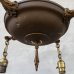 画像7: VINTAGE ANTIQUE LIGHT  ヴィンテージ アンティーク シャンデリア パンライト 吊り下げライト シーリングランプ 天井照明 / 4灯 ライト ペンダントライト 真鍮 HUBBELL E26 店舗什器 アメリカ USA (4) (7)