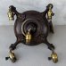 画像4: VINTAGE ANTIQUE LIGHT ヴィンテージ アンティーク シャンデリア パンライト 吊り下げライト  天井照明 / 5灯 ライト ペンダントランプ 真鍮 HUBBELL 店舗什器 E26 アメリカ USA (2) (4)