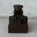 画像2: VINTAGE ANTIQUE BULLDOG FIGURE ヴィンテージ アンティーク ブルドッグ オブジェ 置物 / コレクタブル ディスプレイ ペーパーウェイト ジャパンカラー 犬 動物 鋳物 アメリカ  (2)