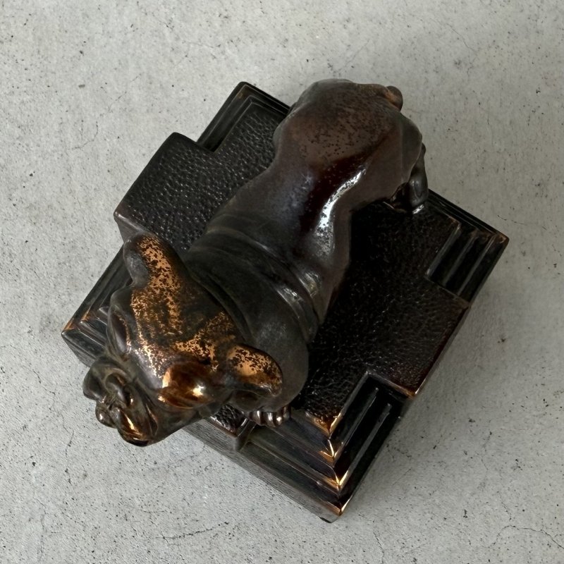 画像6: VINTAGE ANTIQUE BULLDOG FIGURE ヴィンテージ アンティーク ブルドッグ オブジェ 置物 / コレクタブル ディスプレイ ペーパーウェイト ジャパンカラー 犬 動物 鋳物 アメリカ 