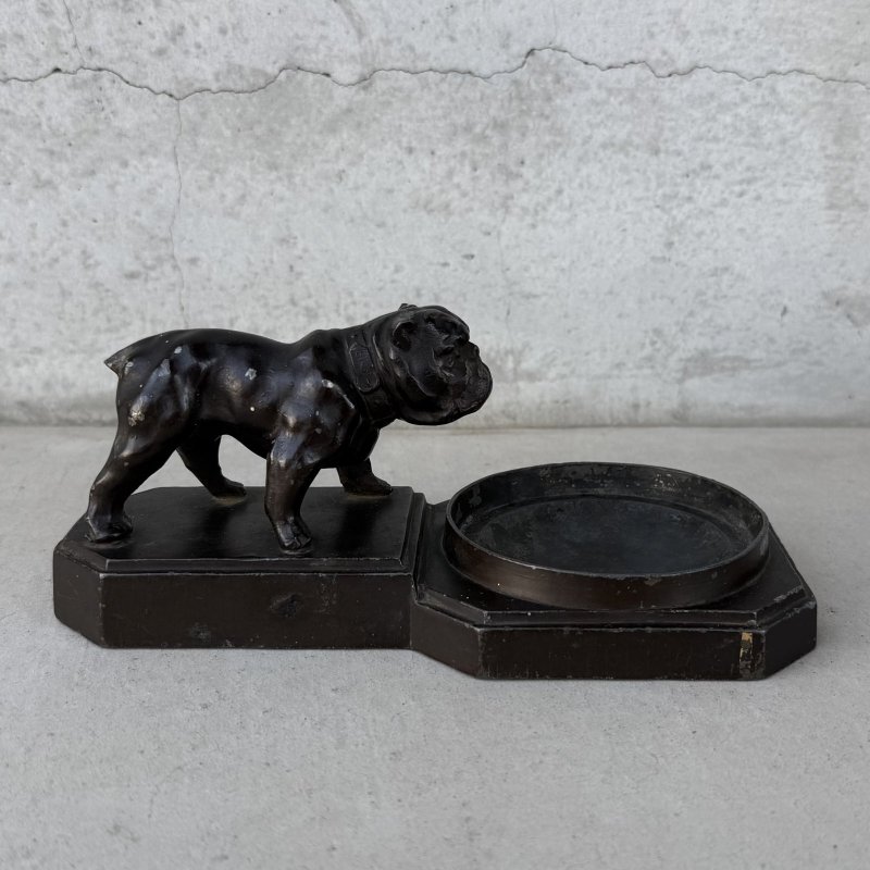 画像4: VINTAGE ANTIQUE BULLDOG FIGURE ASH TRAY ヴィンテージ アンティーク ブルドッグ アッシュトレイ 灰皿 オブジェ 置物 / コレクタブル ディスプレイ インテリア 犬 動物 鋳物 アメリカ 