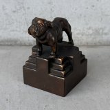 VINTAGE ANTIQUE BULLDOG FIGURE ヴィンテージ アンティーク ブルドッグ オブジェ 置物 / コレクタブル ディスプレイ ペーパーウェイト ジャパンカラー 犬 動物 鋳物 アメリカ 