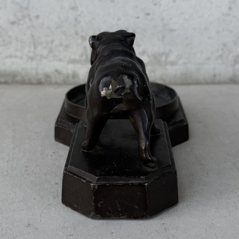 画像3: VINTAGE ANTIQUE BULLDOG FIGURE ASH TRAY ヴィンテージ アンティーク ブルドッグ アッシュトレイ 灰皿 オブジェ 置物 / コレクタブル ディスプレイ インテリア 犬 動物 鋳物 アメリカ 