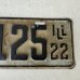 画像7: VINTAGE ANTIQUE LICENSE PLATE ヴィンテージ アンティーク ナンバープレート ライセンスプレート / インダストリアル モーター系 ガレージ ディスプレイ 車 1922年 イリノイ アメリカ (7)