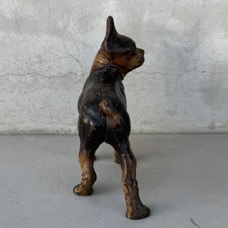 画像4: VINTAGE ANTIQUE BOSTON TERRIER DOOR STOPPER DOG ヴィンテージ アンティーク ボストンテリア ドアストッパー / コレクタブル オブジェ キャストアイアン 鋳物 置物 犬 店舗什器 アメリカ (3)