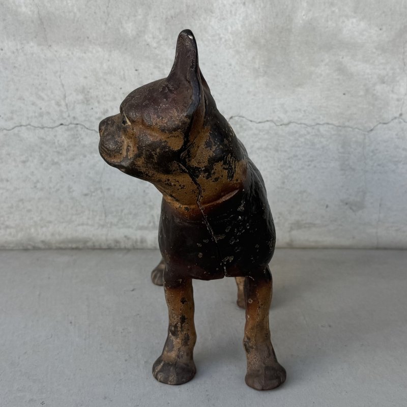 画像3: VINTAGE ANTIQUE BOSTON TERRIER DOOR STOPPER DOG ヴィンテージ アンティーク ボストンテリア ドアストッパー / コレクタブル オブジェ キャストアイアン 鋳物 置物 犬 店舗什器 アメリカ (3)