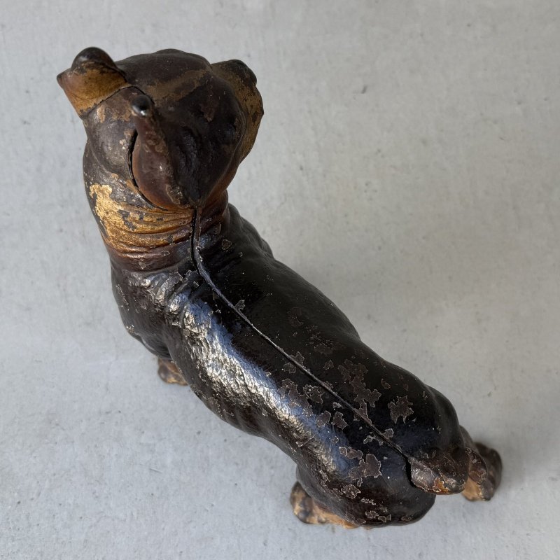 画像5: VINTAGE ANTIQUE BOSTON TERRIER DOOR STOPPER DOG ヴィンテージ アンティーク ボストンテリア ドアストッパー / コレクタブル オブジェ キャストアイアン 鋳物 置物 犬 店舗什器 アメリカ (3)