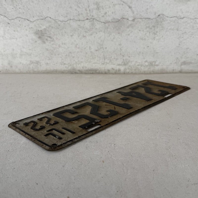 画像4: VINTAGE ANTIQUE LICENSE PLATE ヴィンテージ アンティーク ナンバープレート ライセンスプレート / インダストリアル モーター系 ガレージ ディスプレイ 車 1922年 イリノイ アメリカ