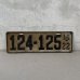 画像1: VINTAGE ANTIQUE LICENSE PLATE ヴィンテージ アンティーク ナンバープレート ライセンスプレート / インダストリアル モーター系 ガレージ ディスプレイ 車 1922年 イリノイ アメリカ (1)