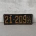 画像1: VINTAGE ANTIQUE LICENSE PLATE ヴィンテージ アンティーク ナンバープレート ライセンスプレート / インダストリアル モーター系 ガレージ ディスプレイ 車 1923年 イリノイ アメリカ (1)