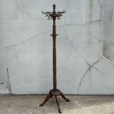 VINTAGE ANTIQUE COAT RACK  ヴィンテージ アンティーク コートラック ポールハンガー クロージングラック ハンガーラック  / ウッド 木製 家具 服屋 店舗 什器 アメリカ