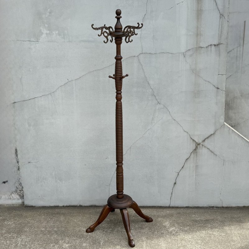 画像1: VINTAGE ANTIQUE COAT RACK  ヴィンテージ アンティーク コートラック ポールハンガー クロージングラック ハンガーラック  / ウッド 木製 家具 服屋 店舗 什器 アメリカ