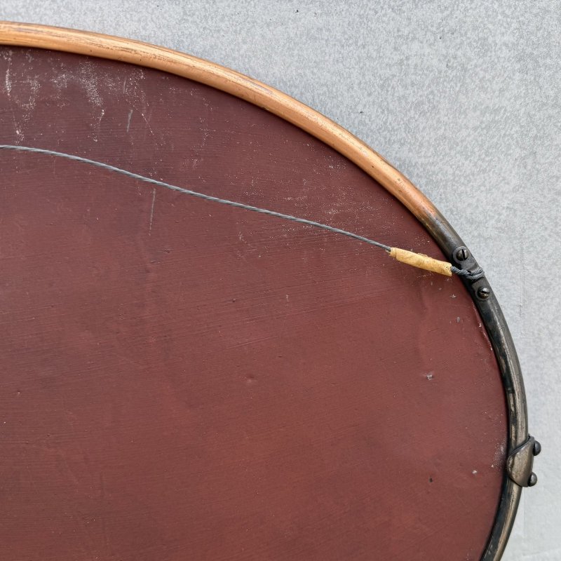 画像10: VINTAGE ANTIQUE WALL MIRROR JAPANNED ヴィンテージ アンティーク 鏡 ミラー ジャパンフィニッシュ 壁掛けミラー ウォールミラー / ジャパンカラー 楕円形 インテリア 店舗什器 アメリカ 
