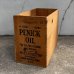 画像1: VINTAGE ANTIQUE WOOD CRATE WOODEN BOX PENICK OIL ヴィンテージ アンティーク ウッドボックス 木箱 / コレクタブル 収納 ケース オイル アドバタイジング 企業物 店舗什器 アメリカ (2) (1)