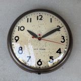 VINTAGE ANTIQUE WALL CLOCK SETH THOMAS ヴィンテージ アンティーク ウォールクロック セストーマス 壁掛け時計 / スクールクロック アイアン 鉄 丸型 店舗什器 アメリカ