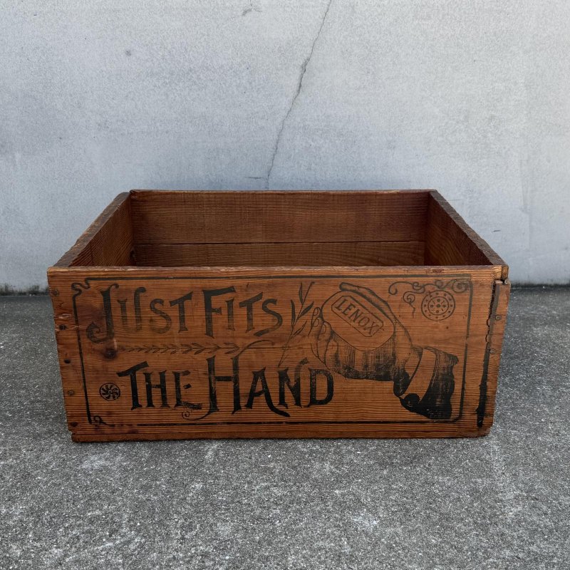 画像1: VINTAGE ANTIQUE WOOD CRATE WOODEN BOX LENOX SOAP ヴィンテージ アンティーク ウッドボックス 木箱 / コレクタブル 収納 ケース アドバタイジング 企業物 店舗什器 アメリカ