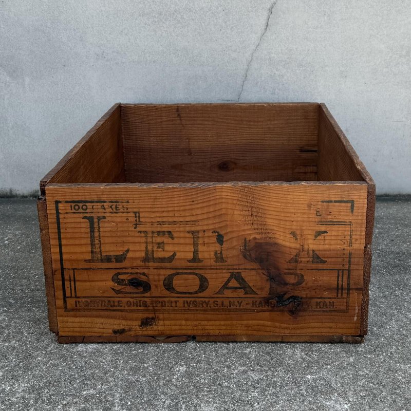 画像4: VINTAGE ANTIQUE WOOD CRATE WOODEN BOX LENOX SOAP ヴィンテージ アンティーク ウッドボックス 木箱 / コレクタブル 収納 ケース アドバタイジング 企業物 店舗什器 アメリカ