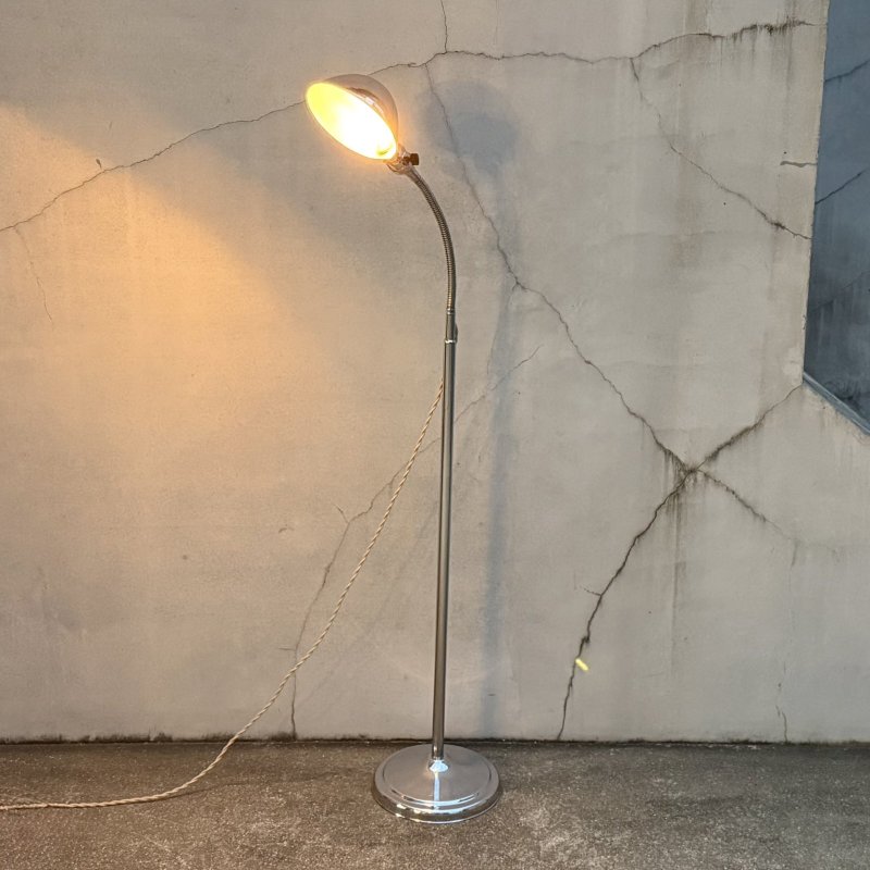 画像12: VINTAGE ANTIQUE FLOOR RAMP ヴィンテージ アンティーク フロアランプ フロアライト 照明 / グースネック インダストリアル E26 店舗什器 アメリカ