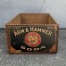 画像2: VINTAGE ANTIQUE WOOD CRATE WOODEN BOX ARM&HAMMER ヴィンテージ アンティーク ウッドボックス 木箱 / コレクタブル 収納 ケース アドバタイジング 企業物 店舗什器 アメリカ (2) (2)