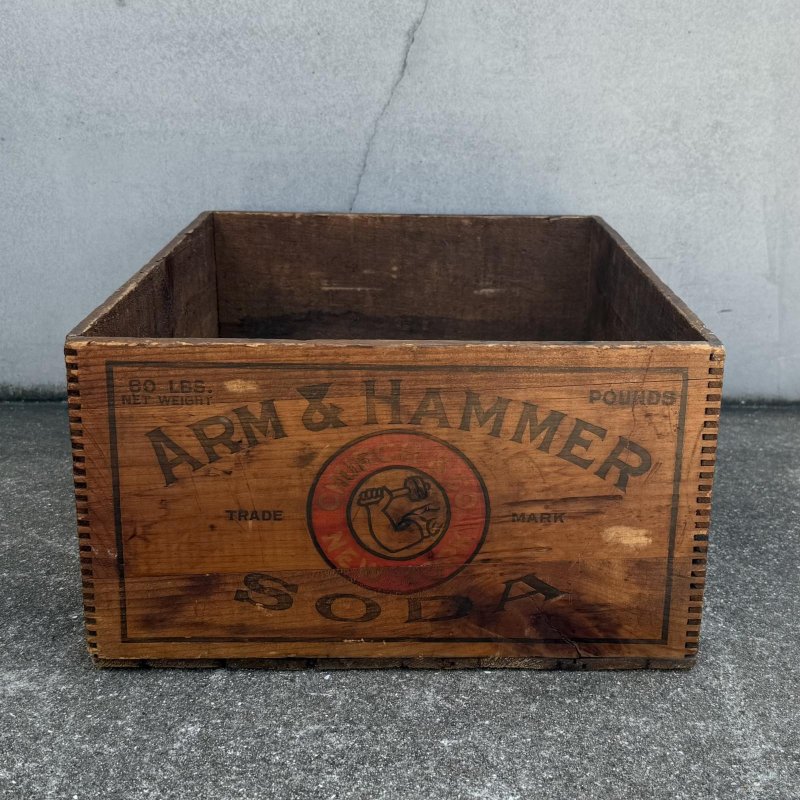 画像2: VINTAGE ANTIQUE WOOD CRATE WOODEN BOX ARM&HAMMER ヴィンテージ アンティーク ウッドボックス 木箱 / コレクタブル 収納 ケース アドバタイジング 企業物 店舗什器 アメリカ