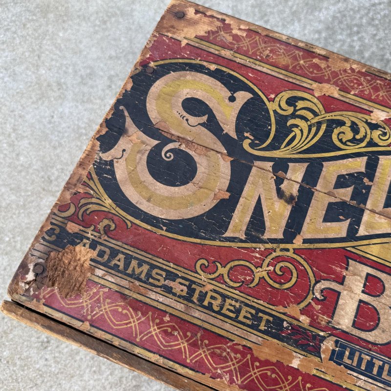 画像8: VINTAGE ANTIQUE WOOD CRATE WOODEN BOX SNELL&SIMPSON BISCUIT CO ヴィンテージ アンティーク ウッドボックス 木箱 / コレクタブル 収納 ケース ビスケット アドバタイジング 企業物 店舗什器 アメリカ