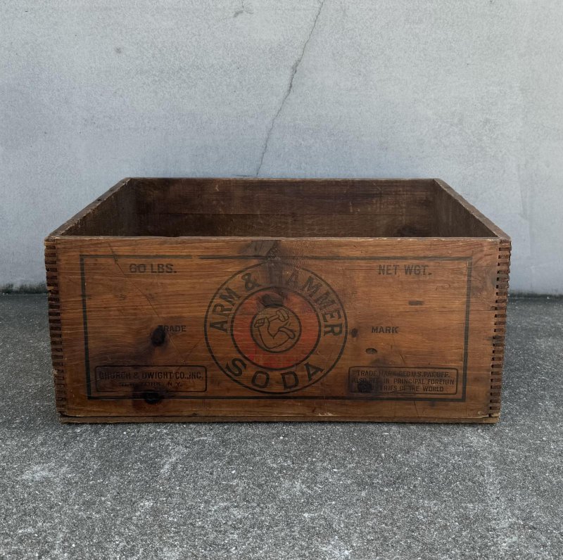 画像4: VINTAGE ANTIQUE WOOD CRATE WOODEN BOX ARM&HAMMER ヴィンテージ アンティーク ウッドボックス 木箱 / コレクタブル 収納 ケース アドバタイジング 企業物 店舗什器 アメリカ