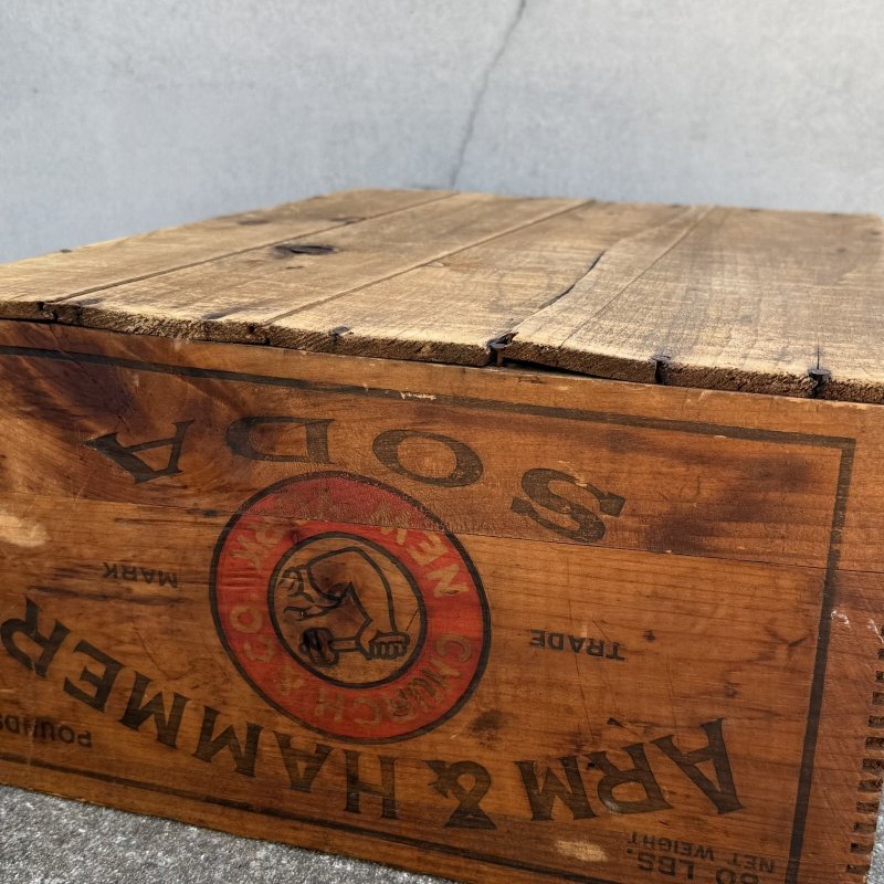 画像7: VINTAGE ANTIQUE WOOD CRATE WOODEN BOX ARM&HAMMER ヴィンテージ アンティーク ウッドボックス 木箱 / コレクタブル 収納 ケース アドバタイジング 企業物 店舗什器 アメリカ