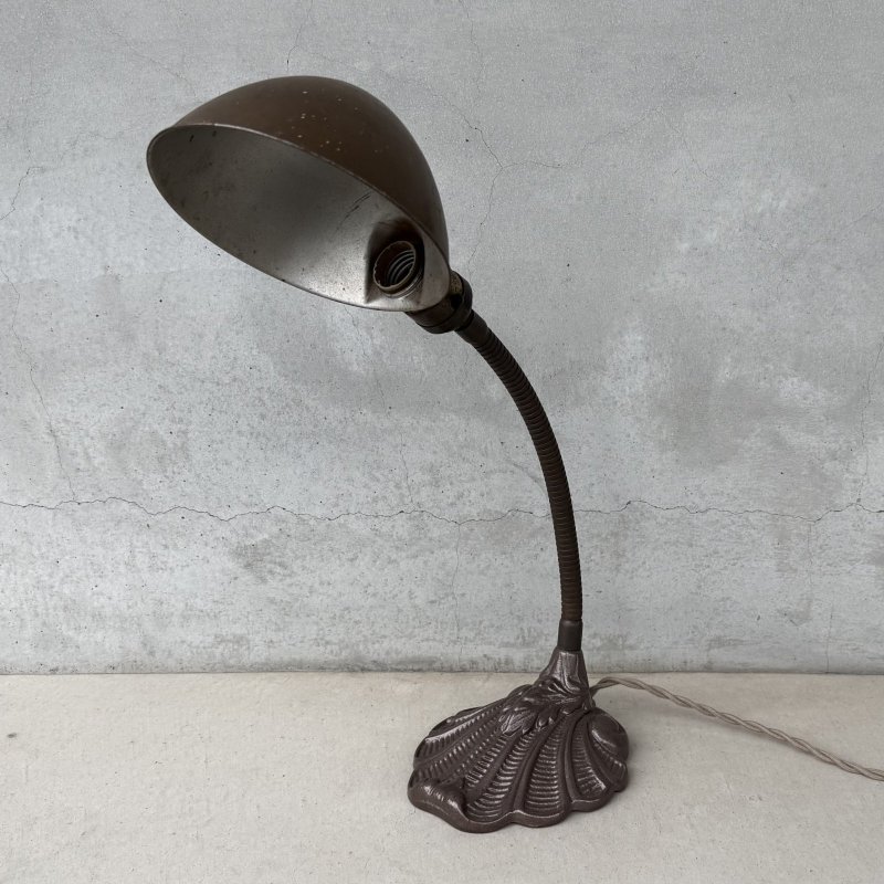 画像1: VINTAGE ANTIQUE DESKLAMP ALADDIN ヴィンテージ アンティーク デスクランプ スタンドライト 卓上ライト テーブルランプ 照明 / グースネック E26 店舗什器 アメリカ (4)
