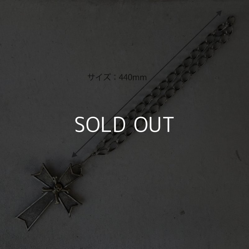 画像3: VINTAGE ANTIQUE PENDANT NECKLACE SKULL CROSS ペンダント ネックレス ドクロ スカル 十字架 クロスボーン / 骸骨 首飾り アクセサリー 儀式 アメリカ
