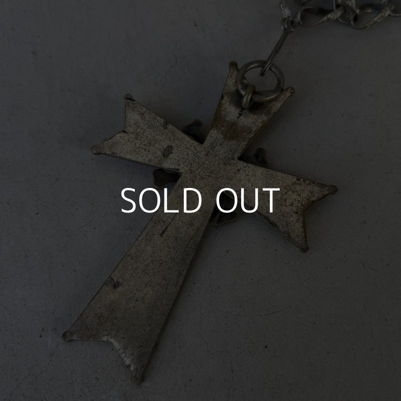 画像5: VINTAGE ANTIQUE PENDANT NECKLACE SKULL CROSS ペンダント ネックレス ドクロ スカル 十字架 クロスボーン / 骸骨 首飾り アクセサリー 儀式 アメリカ