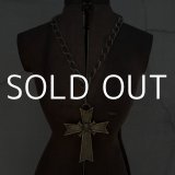 VINTAGE ANTIQUE PENDANT NECKLACE SKULL CROSS ペンダント ネックレス ドクロ スカル 十字架 クロスボーン / 骸骨 首飾り アクセサリー 儀式 アメリカ