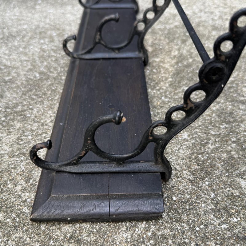画像8: VINTAGE ANTIQUE COAT HAT RACK ヴィンテージ アンティーク コートラック ハットラック ウォールハンガー / ウォールインテリア ウッド 木製 アイアン 店舗什器 アメリカ (1)