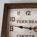 画像9: VINTAGE ANTIQUE WALL CLOCK FERN BRAND CHOCOLATES SESSIONS ヴィンテージ アンティーク ウォールクロック セッション 壁掛け時計 /  ウッド 木製 四角形 アドバタイジング 企業物 店舗什器 アメリカ (9)