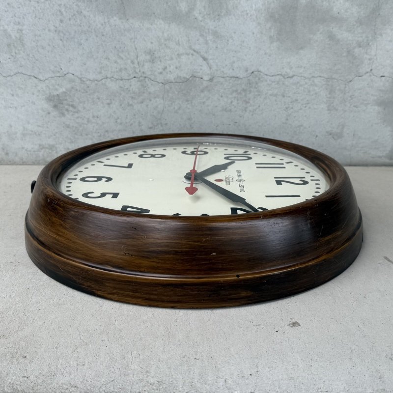 画像6: VINTAGE ANTIQUE WALL CLOCK GENERAL ELECRIC TELECHRON ヴィンテージ アンティーク ウォールクロック ゼネラルエレクトリック GE テレクロン 壁掛け時計 / スクールクロック ベークライト 丸型 茶色 店舗什器 アメリカ