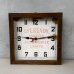 画像1: VINTAGE ANTIQUE WALL CLOCK MAZDA SESSIONS ヴィンテージ アンティーク ウォールクロック マツダ セッション 壁掛け時計 /  ウッド 木製 四角形 アドバタイジング 企業物 店舗什器 アメリカ (1)