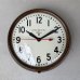 画像1: VINTAGE ANTIQUE WALL CLOCK GENERAL ELECRIC TELECHRON ヴィンテージ アンティーク ウォールクロック ゼネラルエレクトリック GE テレクロン 壁掛け時計 / スクールクロック ベークライト 丸型 茶色 店舗什器 アメリカ (1)