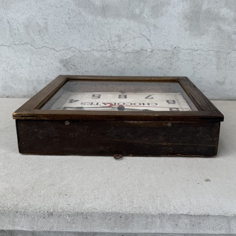 画像4: VINTAGE ANTIQUE WALL CLOCK FERN BRAND CHOCOLATES SESSIONS ヴィンテージ アンティーク ウォールクロック セッション 壁掛け時計 /  ウッド 木製 四角形 アドバタイジング 企業物 店舗什器 アメリカ
