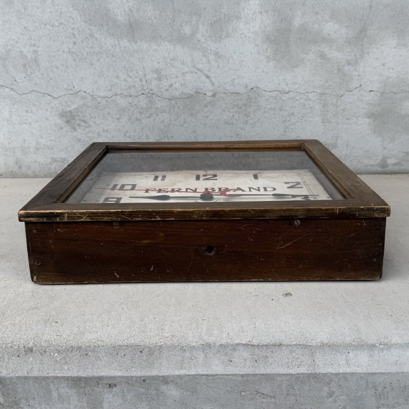 画像3: VINTAGE ANTIQUE WALL CLOCK FERN BRAND CHOCOLATES SESSIONS ヴィンテージ アンティーク ウォールクロック セッション 壁掛け時計 /  ウッド 木製 四角形 アドバタイジング 企業物 店舗什器 アメリカ