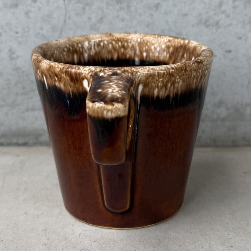 画像3: VINTAGE ANTIQUE HULL POTTERY MUGCUP ヴィンテージ アンティーク ハル マグカップ ブラウンドリップ コップ 食器 陶器 / コーヒーカップ  ブラウン 茶色 カフェ 喫茶店 店舗什器 アメリカ i