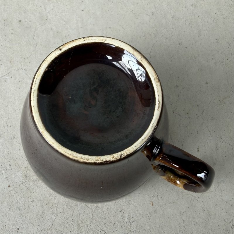 画像6: VINTAGE ANTIQUE POTTERY MUGCUP ヴィンテージ アンティーク マグカップ ブラウンドリップグレーズ コップ 食器 陶器 / コーヒーカップ ブラウン 茶色 カフェ 喫茶店 店舗什器 アメリカ d