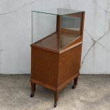 VINTAGE ANTIQUE  SHOWCASE PEN DISPLAY CABINET ヴィンテージ アンティーク ショーケース ガラスケース ディスプレイケース 陳列ケース / ペン ウッド 木製 家具  店舗什器 アメリカ