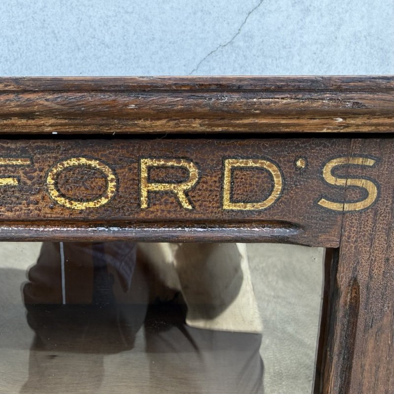 画像9: VINTAGE ANTIQUE WOODEN SHOWCASE ヴィンテージアンティーク ショーケース ガラスケース / ディスプレイケース カウンターケース ウッド 木製 卓上 薬屋 店舗什器 アメリカ