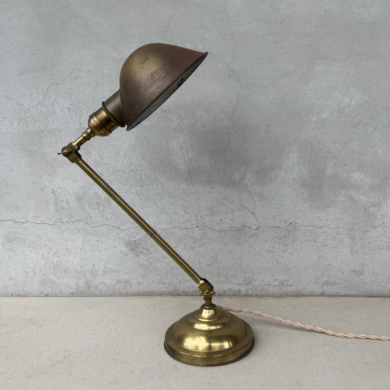 画像2: VINTAGE ANTIQUE FARIES DESKLAMP STANDLIGHT ヴィンテージ アンティーク フェアリーズ デスクライト スタンドライト 卓上照明 / コレクタブル テーブルランプ ブラス 真鍮 店舗什器 アメリカ (2)　　 