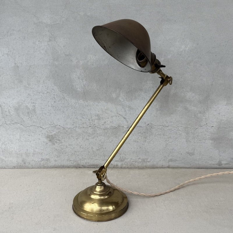 画像1: VINTAGE ANTIQUE FARIES DESKLAMP STANDLIGHT ヴィンテージ アンティーク フェアリーズ デスクライト スタンドライト 卓上照明 / コレクタブル テーブルランプ ブラス 真鍮 店舗什器 アメリカ (2)　　 