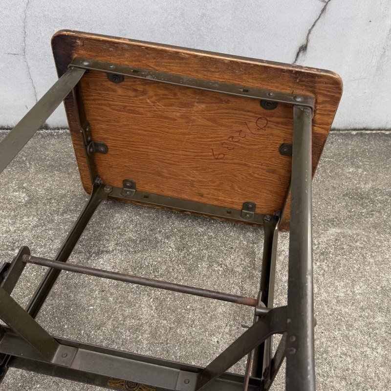 画像6: VINTAGE ANTIQUE TOLEDO UHL STEEL TABLE ヴィンテージ アンティーク トレド タイプライターテーブル / インダストリアル ディスプレイ 棚 家具 アイアン 店舗什器 アメリカ