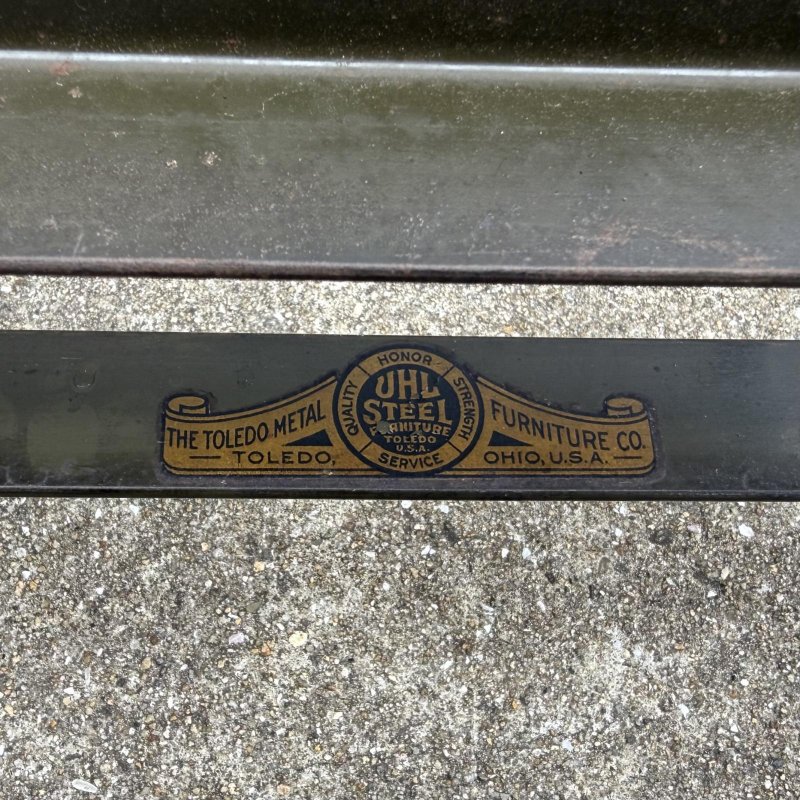 画像7: VINTAGE ANTIQUE TOLEDO UHL STEEL TABLE ヴィンテージ アンティーク トレド タイプライターテーブル / インダストリアル ディスプレイ 棚 家具 アイアン 店舗什器 アメリカ