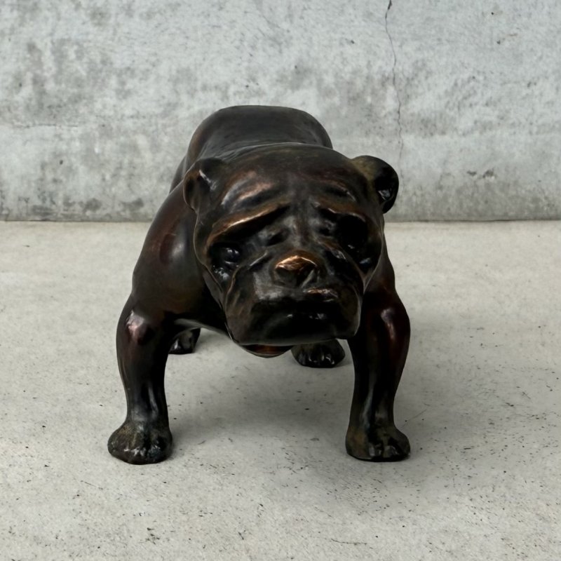 画像2: VINTAGE ANTIQUE BULLDOG FIGURE  ヴィンテージ アンティーク ブルドッグ オブジェ 置物  / コレクタブル ディスプレイ ペーパーウェイト 犬 動物 鋳物 アメリカ 